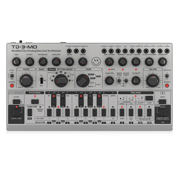 Behringer TD-3-MO-AM Modded Out Analog Bass Synth - Silver
