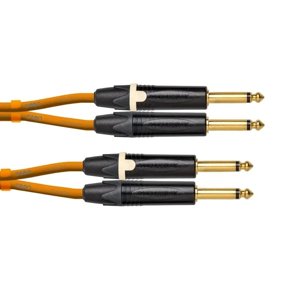 Cordial CEON DJ Dual TS Jack to Same (1.5m) - Orange