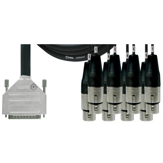 Cordial Essentials D-Sub to 8 x XLR Female - 3m