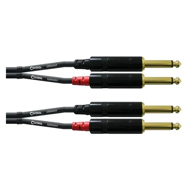 Cordial Essentials Dual 1/4" TS Gold to Same - 3m