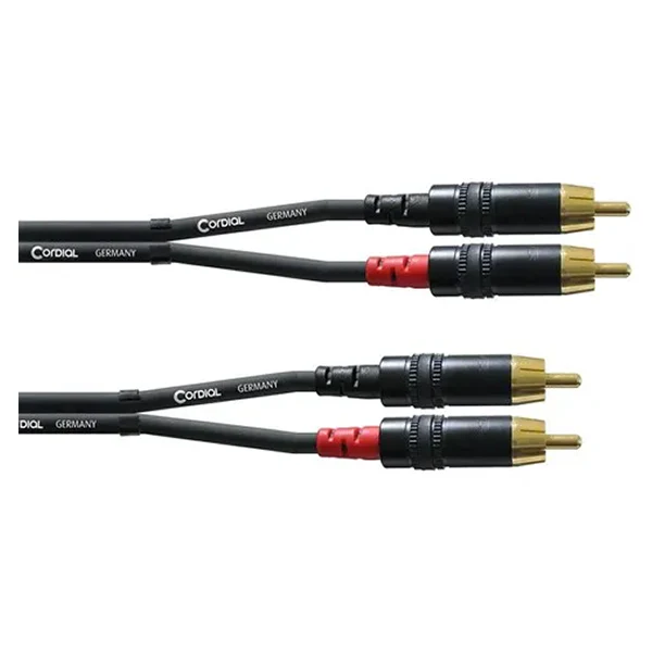 Cordial Essentials Dual RCA Gold to Same - 3m