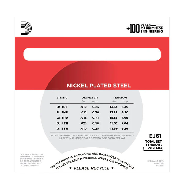 D'Addario EJ61 Banjo Strings, 10-23 - Image 3