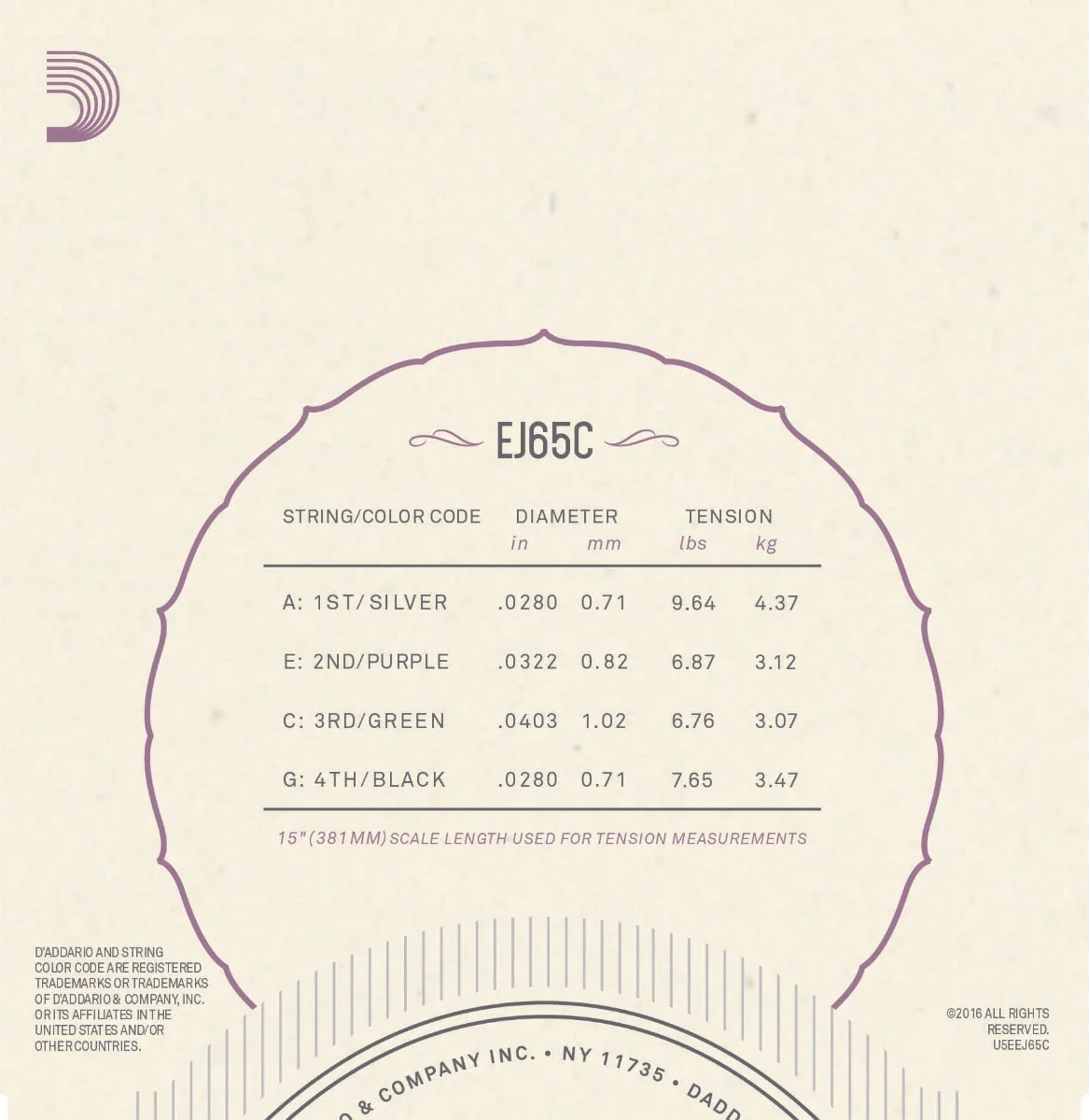 D'Addario Ukulele Strings EJ65C Pro-Arte - Concert - Image 2