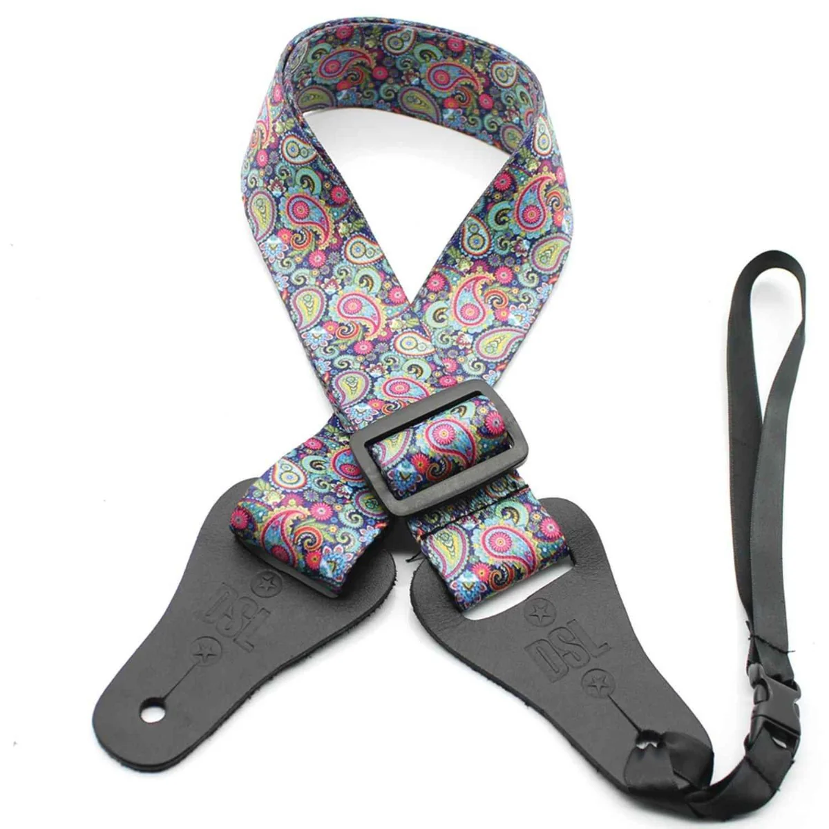 DSL Ukulele Strap Poly Paisley Purple