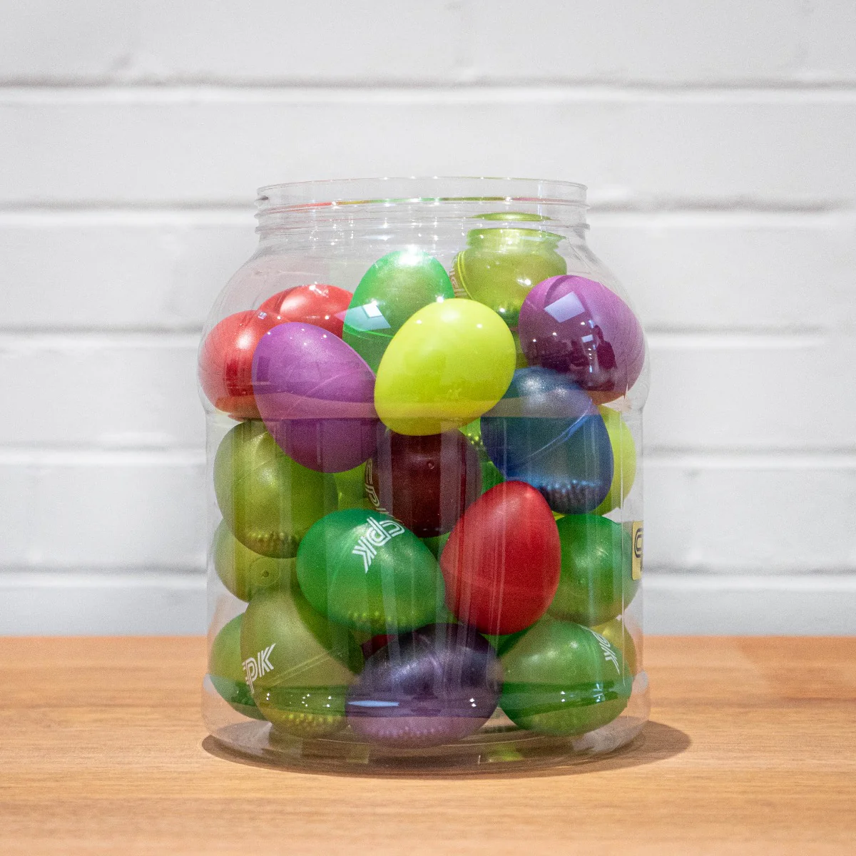 Plastic Egg Shakers - Assorted Colours - Price Each
