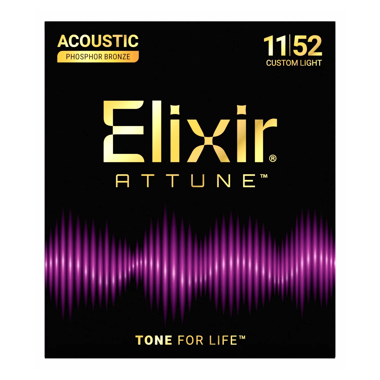Elixir Attune Phosphor Bronze - Custom Light