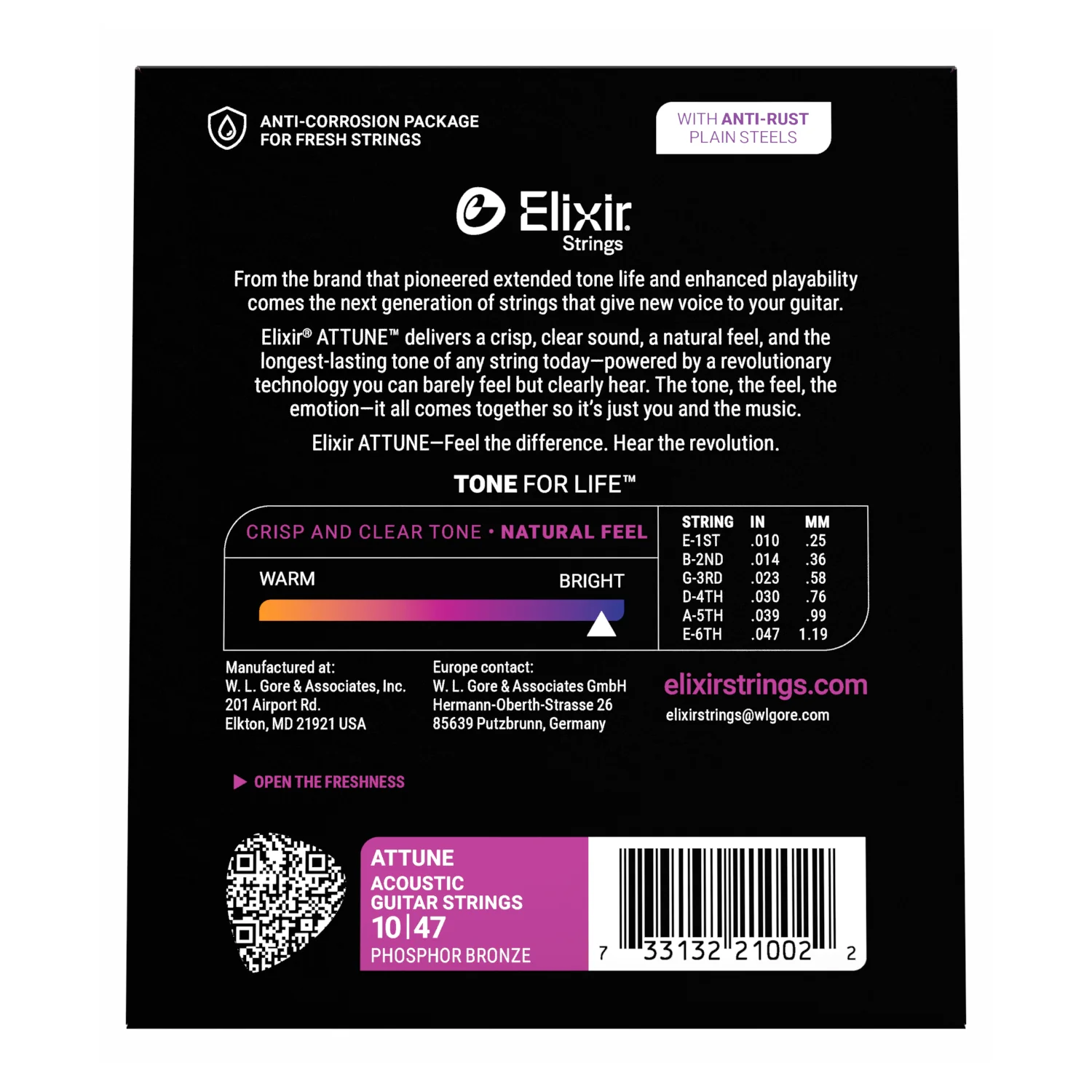 Elixir Attune Phosphor Bronze - Extra Light - Image 2