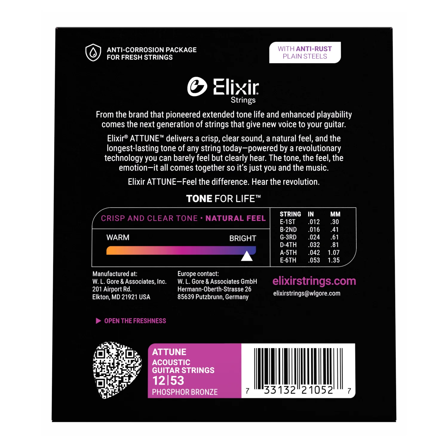 Elixir Attune Phosphor Bronze - Light - Image 2
