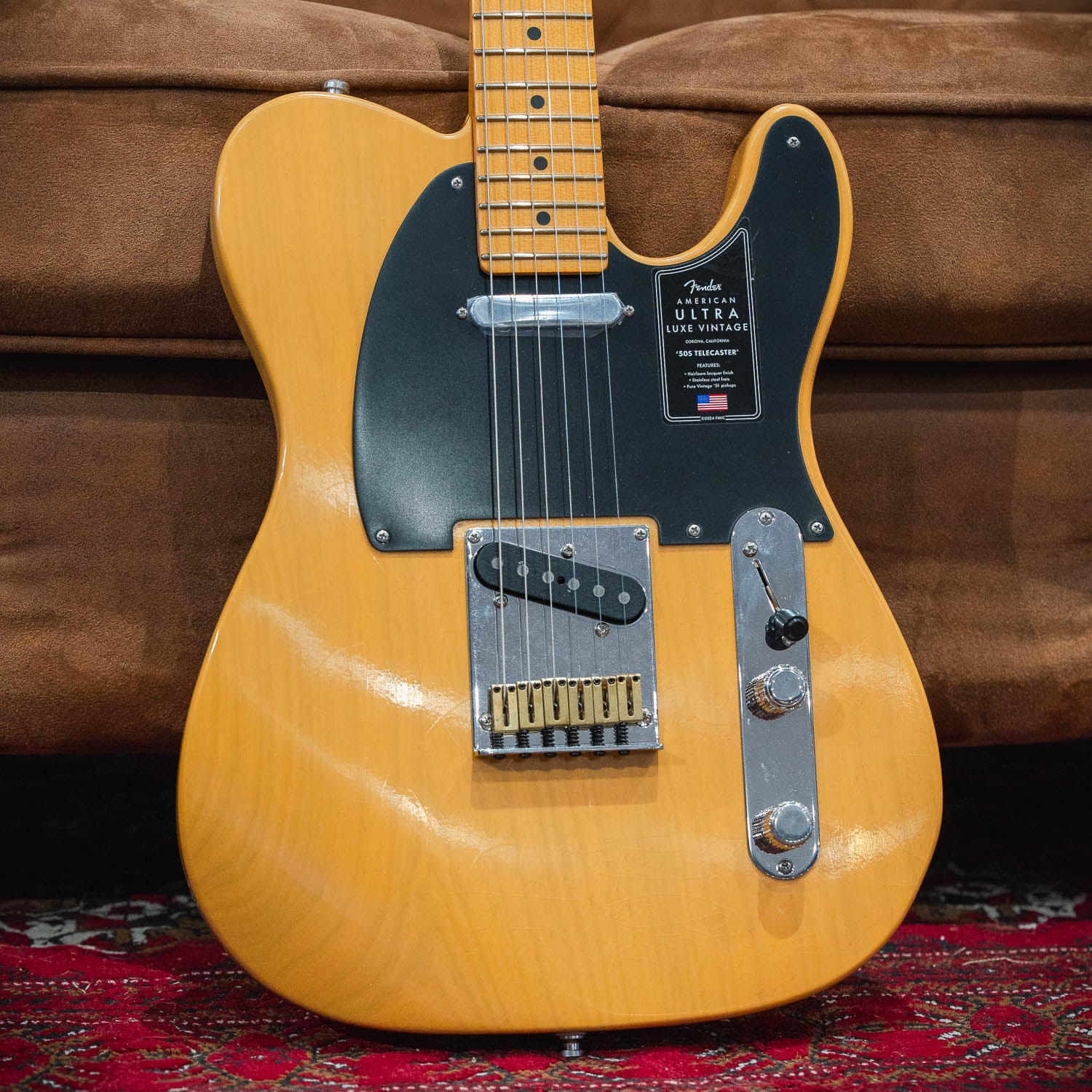 Fender American Ultra Luxe Vintage '50s Telecaster - Butterscotch Blonde - Image 3
