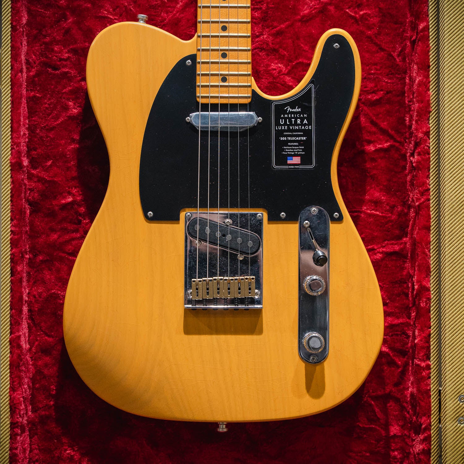 Fender American Ultra Luxe Vintage '50s Telecaster - Butterscotch Blonde - Image 5
