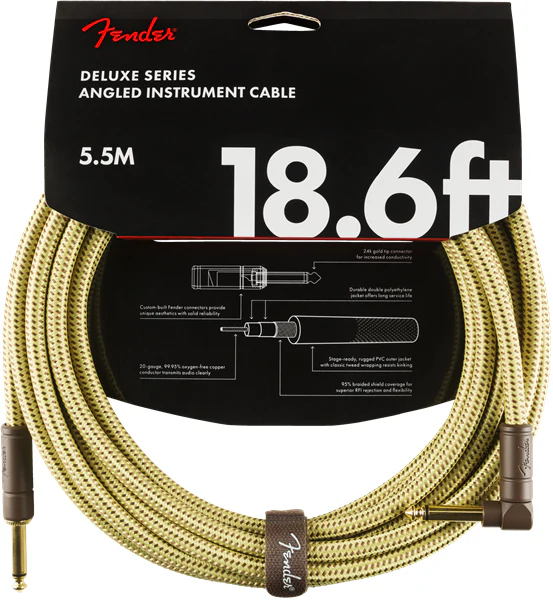 Fender Deluxe Series Instrument Cable 15ft - Tweed - Image 2