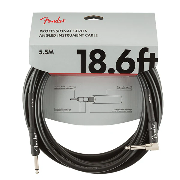 Fender Pro Series Cable 18.6' (Straight - Right-Angle)