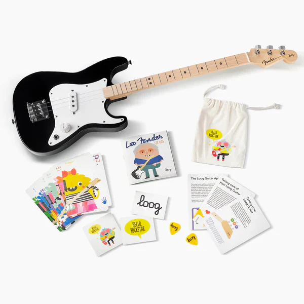 Loog Fender x Stratocaster - Black - Image 5