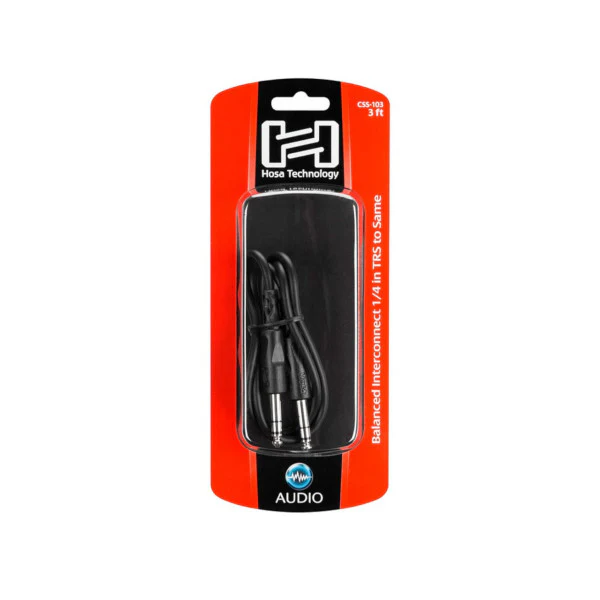 Hosa CSS-103 Balanced TRS Interconnect Cable 3ft - Image 3