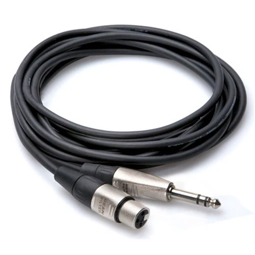 Hosa HXS010 Balanced Interconnect Cable 1/4" TRS to XLRF - 10ft