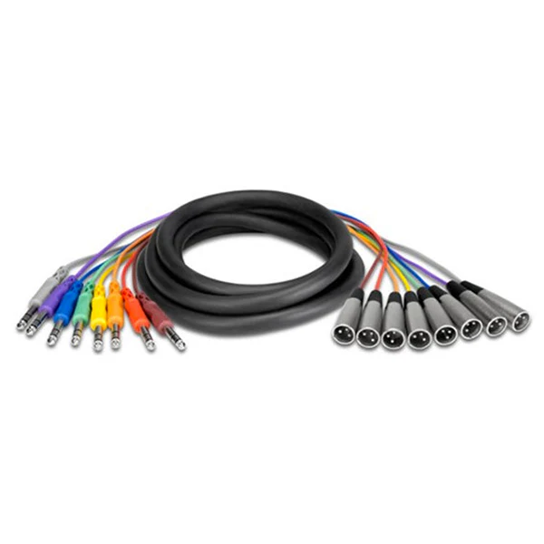 Hosa STX802M XLR Male to 1/4" TRS Balanced Snake 2m