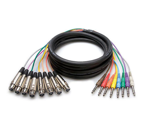 Hosa STX805F 8-way XLRF to 1/4 Inch TRS Balanced Snake 5m