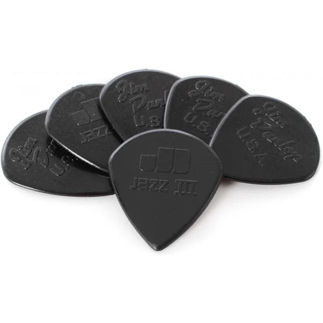 Jim Dunlop Jazz III Black Picks Players Pack (6 Pack) - Image 4