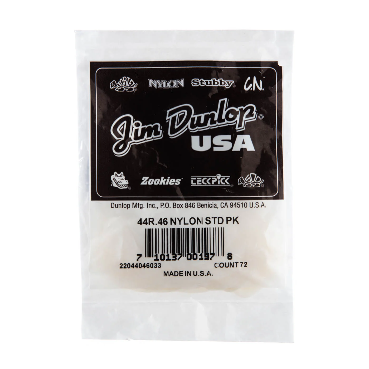 Jim Dunlop Nylon Standard Guitar Picks 0.46mm Bulk Pack of 72 picks - Image 3
