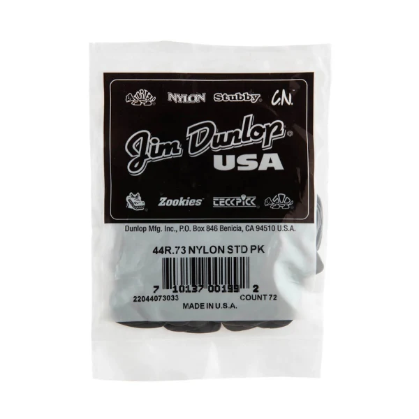 Jim Dunlop Nylon Standard Guitar Picks 0.73mm Bulk 72 Pack - Image 3