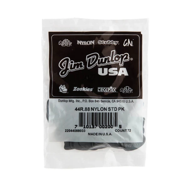 Jim Dunlop Nylon Standard Guitar Picks 0.88mm Bulk 72 Pack - Image 4