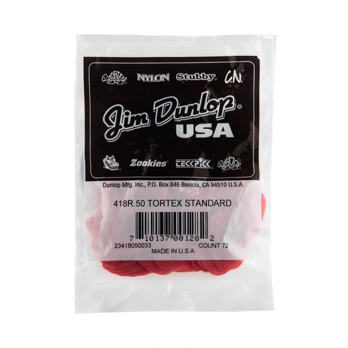 Jim Dunlop Tortex Standard Guitar Picks 0.50mm Bulk 72 Pack - Image 3