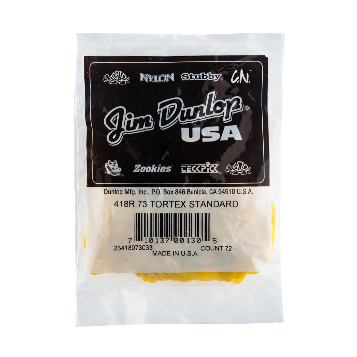 Jim Dunlop Tortex Standard Guitar Picks 0.73mm Bulk 72 Pack - Image 3