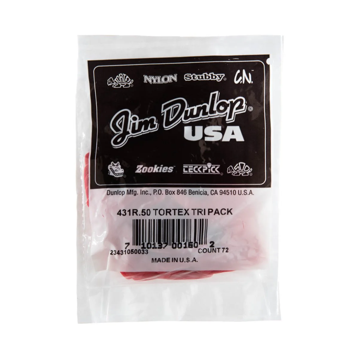 Jim Dunlop Tortex Triangle 0.50mm - 72 Pack - Image 3