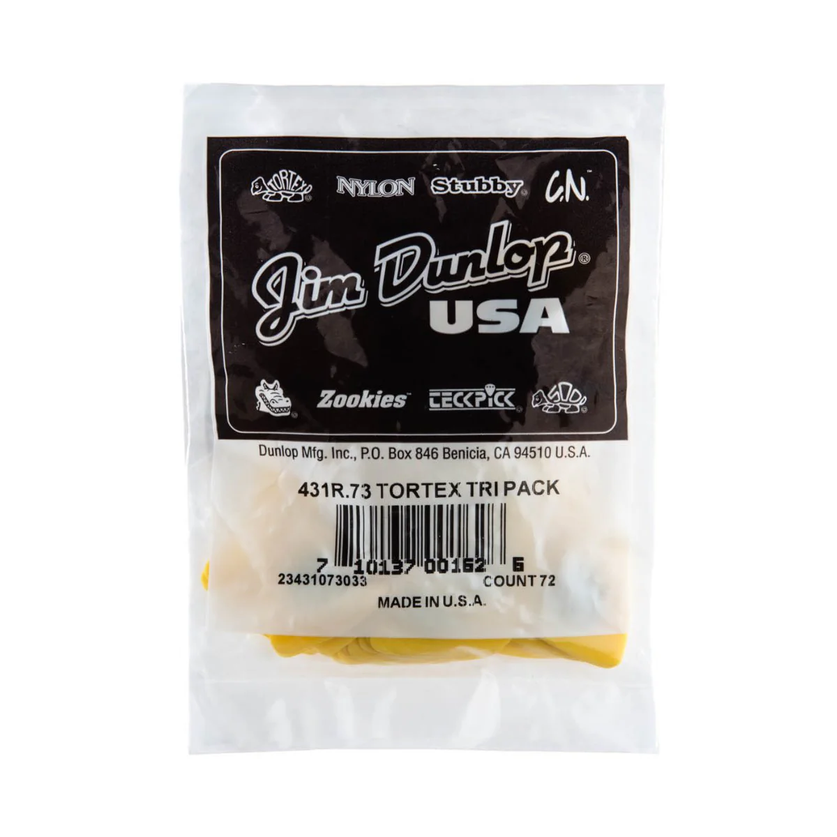 Jim Dunlop Tortex Triangle Guitar Picks 0.73mm Bulk 72 Pack - Image 3