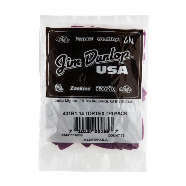 Jim Dunlop Tortex Triangle Guitar Picks 1.14mm Bulk 72 Pack - Image 4
