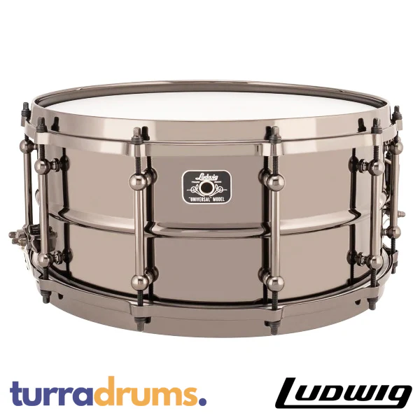 Ludwig 14 x 6.5 Universal Black Brass Snare Drum with Die-Cast Hoops
