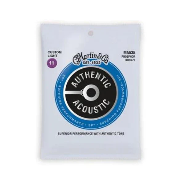 Martin Authentic Custom Light Acoustic Guitar Strings MA535