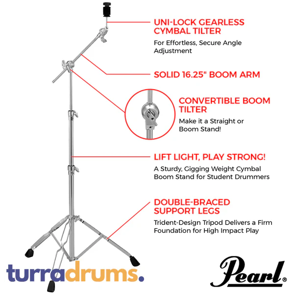 Pearl BC830 Double Braced Boom Cymbal Stand (BC-830) - Image 6