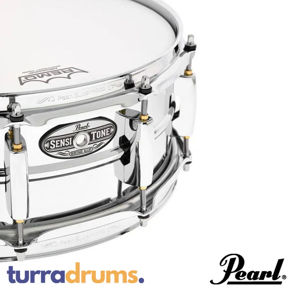 Pearl Sensitone Heritage Alloy 14 x 5 Beaded Steel Snare Drum (STH1450S) - Image 6