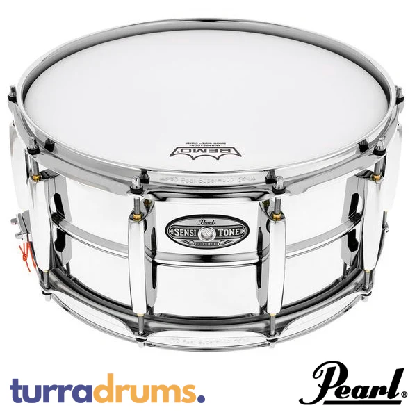 Pearl Sensitone Heritage Alloy 14 x 6.5 Beaded Steel Snare Drum (STH1465S) - Image 2