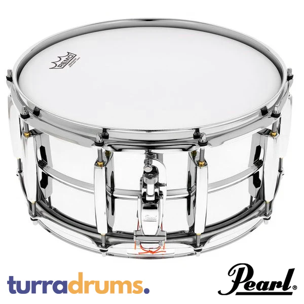 Pearl Sensitone Heritage Alloy 14 x 6.5 Beaded Steel Snare Drum (STH1465S) - Image 3