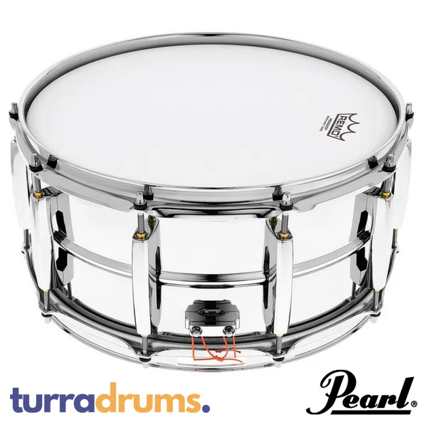 Pearl Sensitone Heritage Alloy 14 x 6.5 Beaded Steel Snare Drum (STH1465S) - Image 4