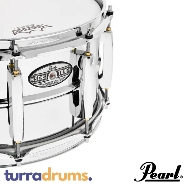 Pearl Sensitone Heritage Alloy 14 x 6.5 Beaded Steel Snare Drum (STH1465S) - Image 6