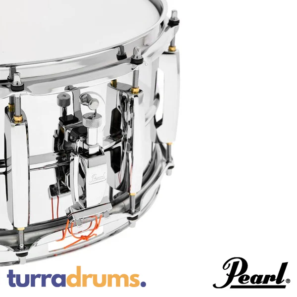 Pearl Sensitone Heritage Alloy 14 x 6.5 Beaded Steel Snare Drum (STH1465S) - Image 7