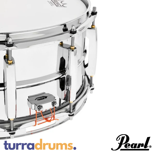 Pearl Sensitone Heritage Alloy 14 x 6.5 Beaded Steel Snare Drum (STH1465S) - Image 8