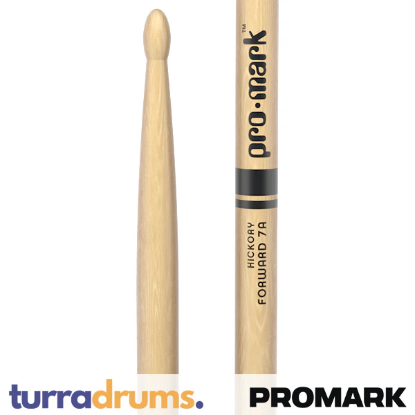 ProMark Classic Forward 7A Wood Tip Hickory Drumsticks (TX7AW) - Image 5