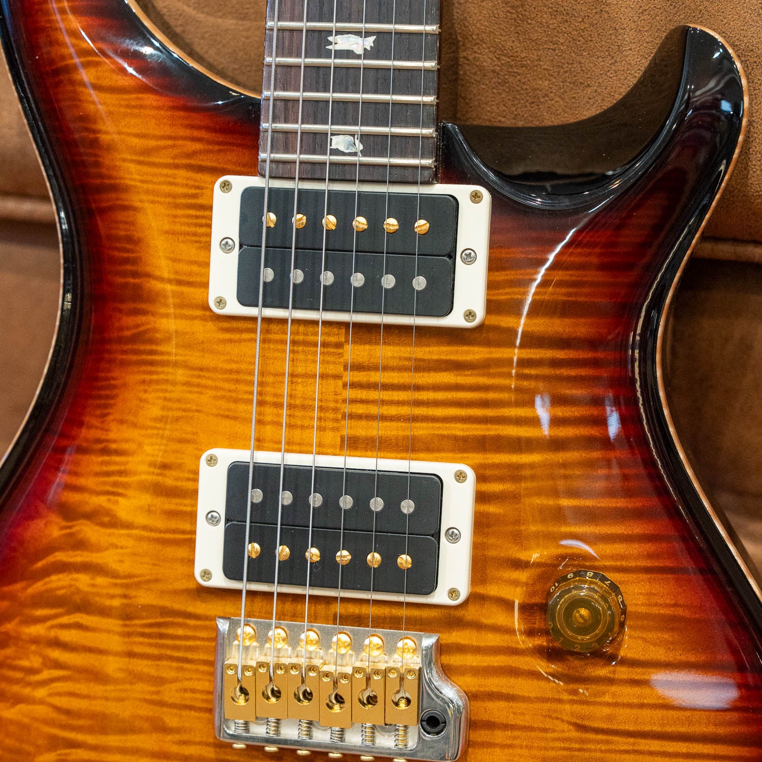 PRS Custom 24 10-Top Amber Smokeburst - Image 7
