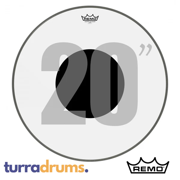 Remo Controlled Sound Clear Black Dot Bass Drum Head - Image 3
