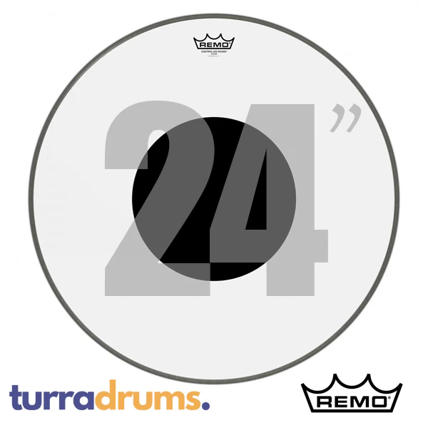 Remo Controlled Sound Clear Black Dot Bass Drum Head - Image 5