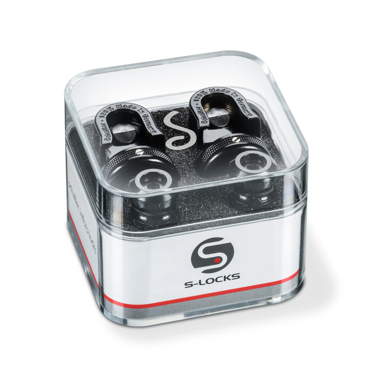 Schaller S Lock Strap Locks - Black Chrome