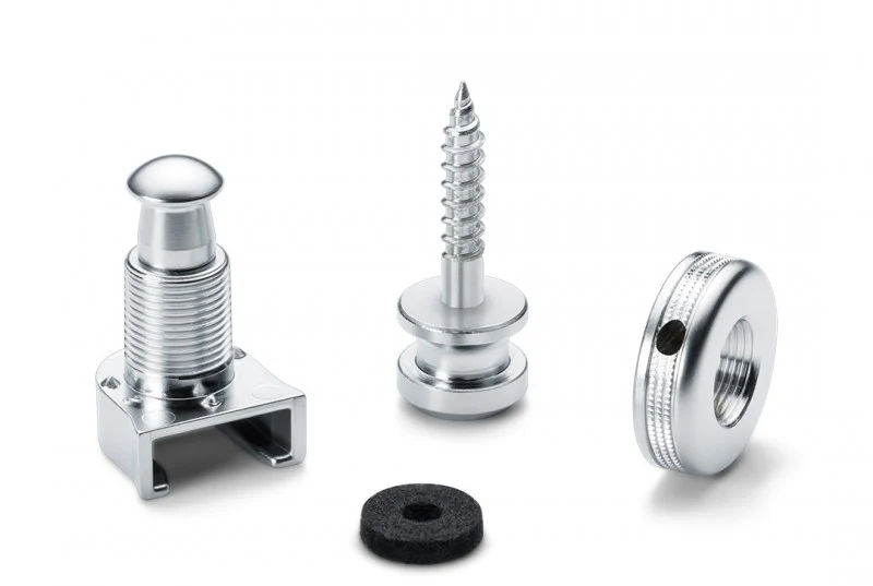 Schaller S Lock Strap Locks - Black Chrome - Image 3