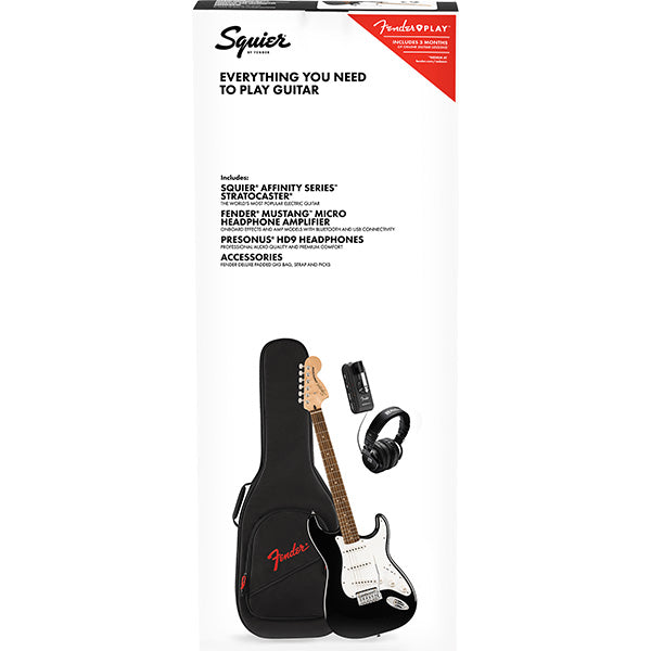 Squier Affinity Series Strat, Mustang Micro Pack Black
