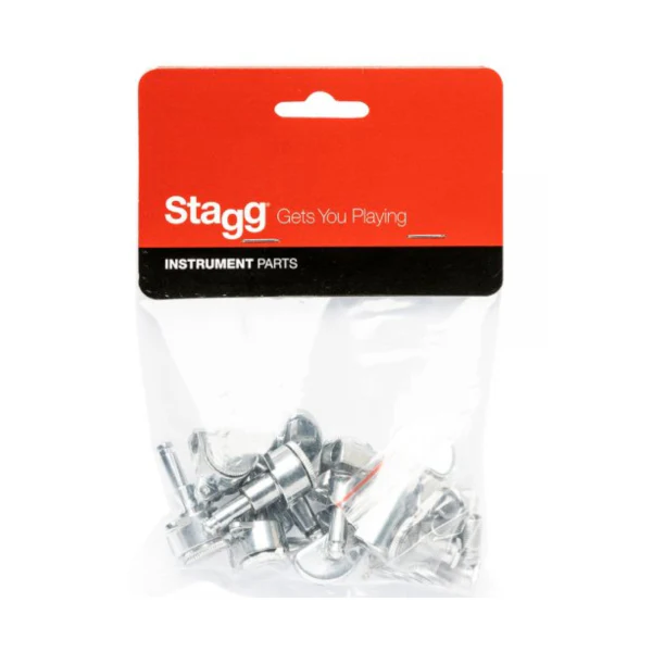Stagg Chrome Locking Machine Heads 3-a-Side (SP-MHEL-DX3X3CH)