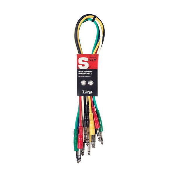 Stagg Stereo Patch Cable (60cm) 6pk SPC060S E