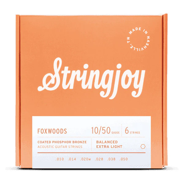 Stringjoy Foxwoods Coated Phosphor Bronze Acoustic Guitar Strings
